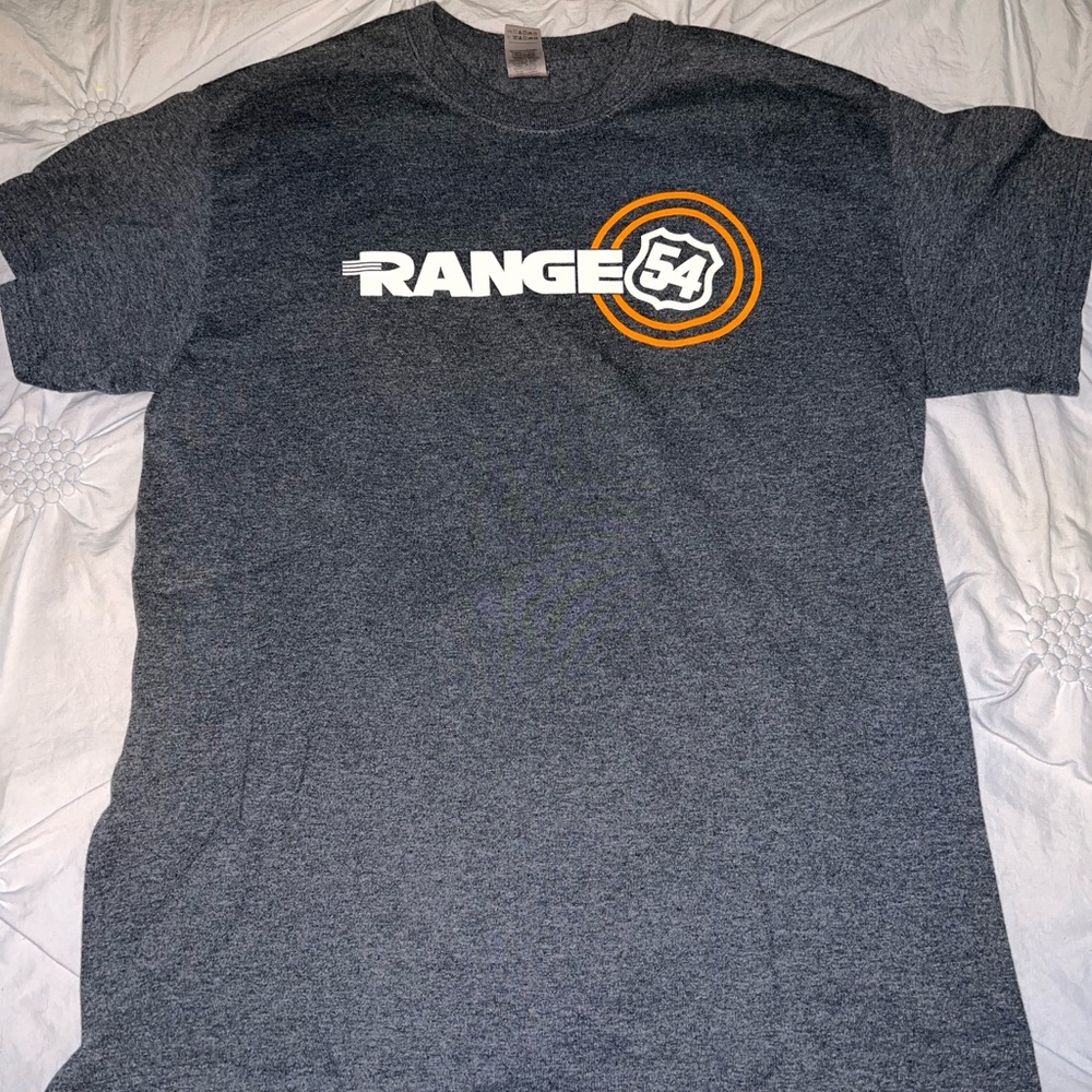 Range 54 Gun Range Grey Short sleeve T-shirt